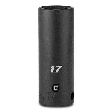 Capri Tools 3/8 in Drive 17 mm 6-Point Metric Deep Impact Socket 5-3217